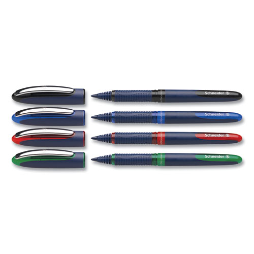One Business Rollerball Pen, Stick, Fine 0.6 mm, Assorted Ink and Barrel Colors, 4/Pack - Image 2