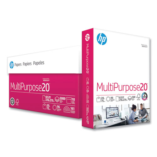 MultiPurpose20 Paper, 96 Bright, 20 lb Bond Weight, 8.5 x 11, White, 500 Sheets/Ream, 10 Reams/Carton, 40 Cartons/Pallet - Image 2