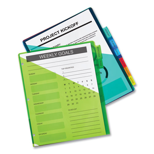 Insertable Big Tab Plastic 1-Pocket Dividers, 8-Tab, 11.13 x 9.25, Assorted, 1 Set - Image 8