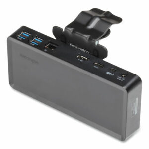 702500NIB0014, SKILCRAFT Kensington Universal Docking Station USB-C/USB 3.0 Dual 2K with Mounting Bracket, Black