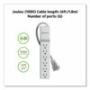 Home/Office Surge Protector with Rotating Plug, 6 AC Outlets, 6 ft Cord, 720 J, White - Image 4