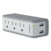 SurgePlus USB Swivel Charger, 3 AC Outlets/2 USB Ports, 918 J, White - Image 2