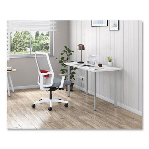 Ignition 2.0 4-Way Stretch Mid-Back Mesh Task Chair, Supports 300 lb, 17" to 20" Seat Height, Basalt/Fog/White - Image 2