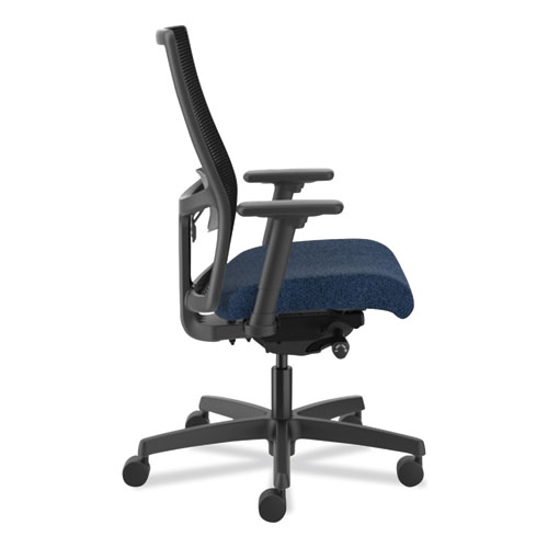 Ignition 2.0 4-Way Stretch Mid-Black Mesh Task Chair, Supports Up to 300 lb, 17" to 21" Seat Height, Navy/Black - Image 3
