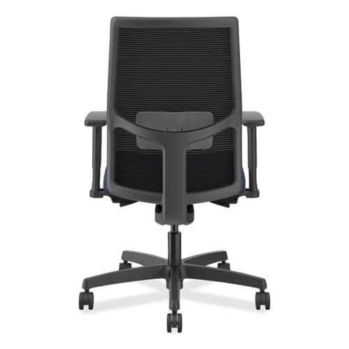 Ignition 2.0 4-Way Stretch Mid-Black Mesh Task Chair, Supports Up to 300 lb, 17" to 21" Seat Height, Navy/Black - Image 4