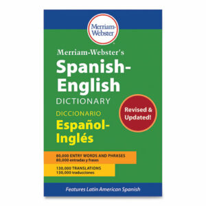 Merriam-Webster Spanish-English Dictionary, Revised/Updated Edition, Paperback, 4.14" x 6.75" (1" Thick), 928 Pages