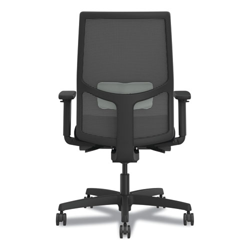 Ignition 2.0 4-Way Stretch Mid-Back Mesh Task Chair, Gray Adjustable Lumbar Support, Black - Image 3