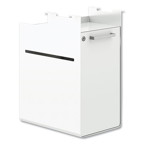 Fuse Undermount Storage Pedestal, 1 Shelf/1 Cubby, Left/Right Orientation, White, 10 x 14.37 x 20 - Image 3