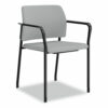 Accommodate Series Guest Chair with Arms, Vinyl Upholstery, 23.5" x 22.25" x 32", Flint Seat/Back, Charblack Legs, 2/Carton