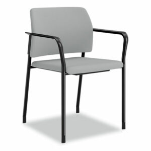 Accommodate Series Guest Chair with Arms, Vinyl Upholstery, 23.5" x 22.25" x 32", Flint Seat/Back, Charblack Legs, 2/Carton