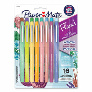 Flair Scented Felt Tip Porous Point Pen, Stick, Medium 0.7 mm, Nature Escape Scents, Assorted Ink and Barrel Colors, 16/Pack
