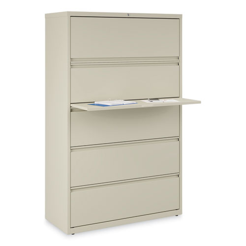 Lateral File, 5 Legal/Letter/A4/A5-Size File Drawers, Putty, 42" x 18.63" x 67.63" - Image 8