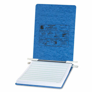 PRESSTEX Covers with Storage Hooks, Bound On 8.5" Side, 2 Posts, 6" Capacity, 8.5 x 11, Light Blue