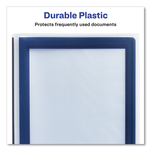 Flexi-View Binder with Round Rings, 3 Rings, 1" Capacity, 11 x 8.5, Blue - Image 7