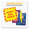 UltraDuty Safety Data Sheet Binder Bundle, 3 Rings, 3" Capacity, 11 x 8.5, Yellow/Red - Image 2