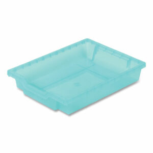 F1 Shallow Trays with Antimicrobial Protection for Storage Frames and Trolleys, 1.85 gal, 12.28 x 16.81 x 3.25, Kiwi, 8/Pack
