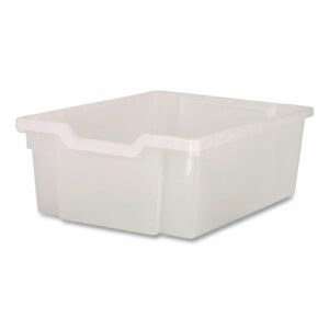 F2 Deep Trays for Gratnells Storage Frames and Trolleys, 3.57 gal Capacity, 12.28" x 16.81" x 6.25", Trans Frost, 6/Pack