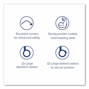 Callero Plus Treble Column Trolley Set 16, Metal, 1 Shelf, 6 F2 Deep Bins, 40.6" x 17.3" x 41.5", Silver/Translucent Frost