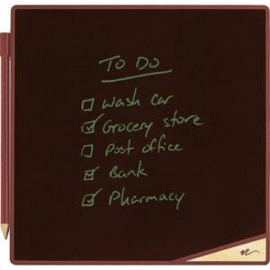 VersaTiles Memo Board, 8.25" x 8.25", Black Surface, Red Plastic Frame