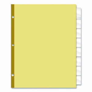 7530017035694, SKILCRAFT Big Tab Insertable Dividers, 8-Tab, 11 x 8.5, Yellow, 1 Set