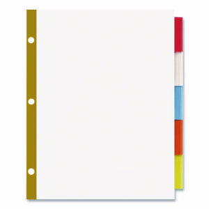 7530017050459, SKILCRAFT Big Tab Insertable Dividers, 5-Tab, 11 x 8.5, White, 1 Set