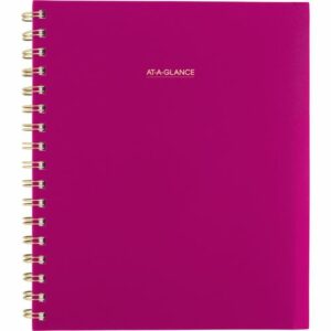 Harmony Weekly/Monthly Poly Planner, 8.88 x 7.69, Purple/Gold Cover, 13-Month (Jan to Jan): 2025 to 2026
