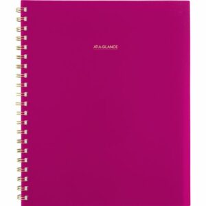 Harmony Weekly/Monthly Poly Planner, Weekly: Vertical Format, 11 x 9.38, Purple/Gold Cover, 13-Month (Jan to Jan): 2025-2026