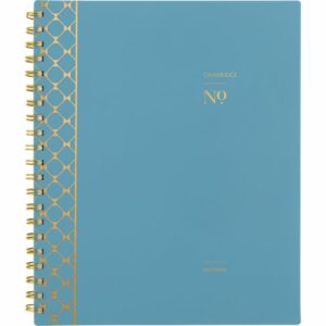 Workstyle Weekly/Monthly Planner, Geometric Artwork, 11 x 9.38, Blue/Gold Cover, 12-Month (Jan to Dec): 2025