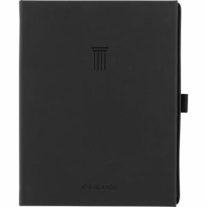 Foundation Undated Weekly/Monthly Planner, 8.5" x 6.75", Black Cover, 12-Month: Undated