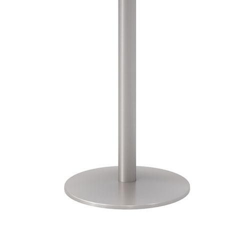 Pedestal Bistro Table with Four Periwinkle Kool Series Barstools, Round, 36" Dia x 41h, Designer White - Image 3