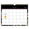 Neveah Monthly Wall Calendar, Floral Artwork, 11" x 8.75", White/Black/Pink Sheets, 12-Month (Jan to Dec): 2025 - Image 2