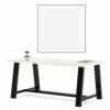 Midtown Dining Table with Four White Kool Series Chairs, 36 x 72 x 30, Designer White - Image 2