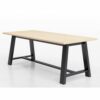 Midtown Dining Table with Four Light Gray Kool Series Chairs, 36 x 72 x 30, Kensington Maple - Image 4