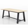 Midtown Dining Table with Four Lime Green Kool Series Chairs, 36 x 72 x 30, Kensington Maple - Image 3