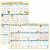 Recycled Academic Seasonal Laminated Wall Calendar, Illustrated Seasons, 24 x 37, 12-Month (July to June), 2025 to 2026