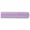 12" Jewel Colored Ruler, Standard/Metric, Plastic - Image 4