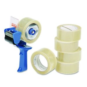 7510015796872, SKILCRAFT Commercial Package Sealing Tape with Pistol Grip Dispenser, 3" Core, 2" x 55 yds, Clear, 6/Pack