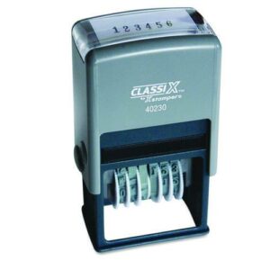 7520012074151, SKILCRAFT Self Inking Six-Digit Numbering System, Black