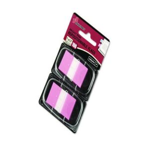7510013991153, SKILCRAFT Page Flags, 1 x 1.75, Bright Pink, 50 Flags/Dispenser, 2 Dispensers/Pack00/Pack