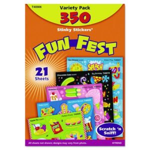 Stinky Stickers Variety Pack, Mixed Shapes, Assorted Colors, 350/Pack