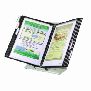 Desktop Reference Starter Set, 10 Antimicrobial Wire-Reinforced Pockets