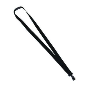 Breakaway Lanyard with Plastic Hook, 36" Long, Black, 12/Pack
