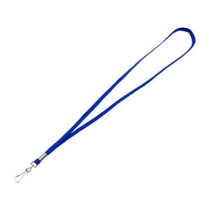 Deluxe Lanyard with J-Hook, Blue, 36" Long, 100/Pack