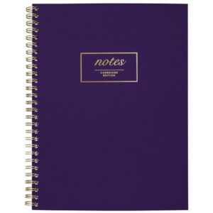 Jewel Tone Notebook with Gold Twin-Wire Binding, 1-Subject, Wide/Legal Rule, Jewel Tone Purple Cover, (80) 9.5 x 7.25 Sheets