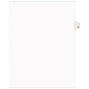 Preprinted Legal Exhibit Side Tab Index Dividers, Avery Style, 26-Tab, G, 11 x 8.5, White, 25/Set, (1407)