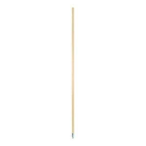 Metal Tip Threaded Hardwood Broom Handle, 0.94" dia x 60", Natural