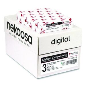 Fast Pack Carbonless 3-Part Paper, 8.5 x 11, Pink/Canary/White, 500 Sheets/Ream, 5 Reams/Carton