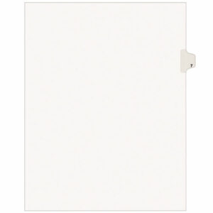 Preprinted Legal Exhibit Side Tab Index Dividers, Avery Style, 10-Tab, 7, 11 x 8.5, White, 25/Pack