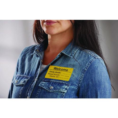 LabelWriter Name Badge/Shipping Labels, 2.13", Black on Yellow, 220 Labels/Roll - Image 3