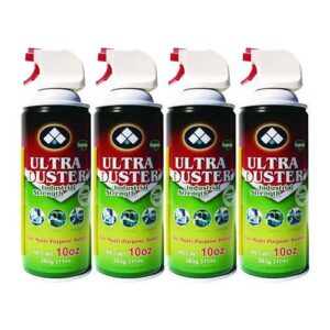 Ultra Duster Industrial Strength Air Duster, 10 oz Can, 4/Pack